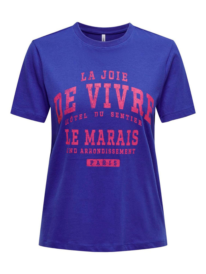 Only t-shirt kobalt – dames