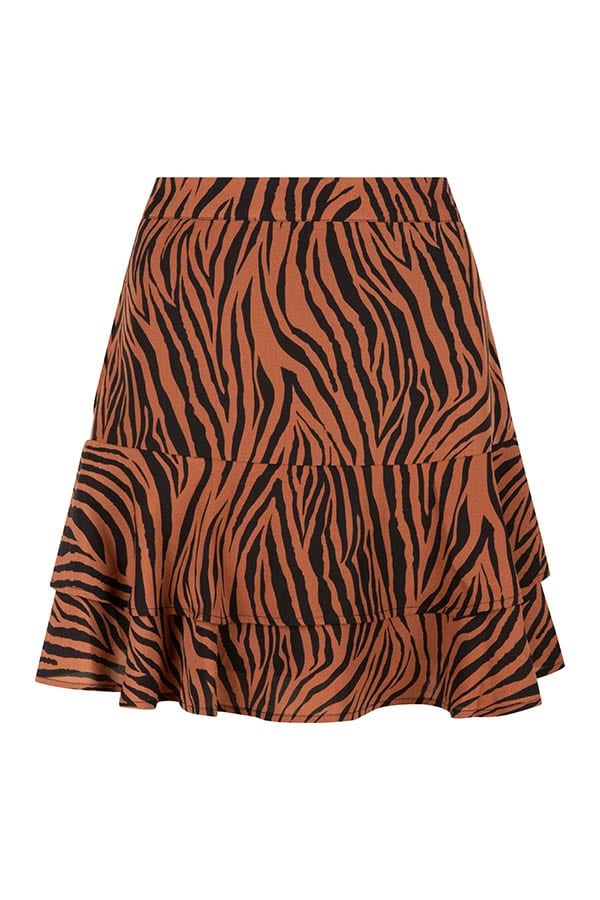 Lofty Manner Skirt Mara – korte rok dames - Bruin Dessin