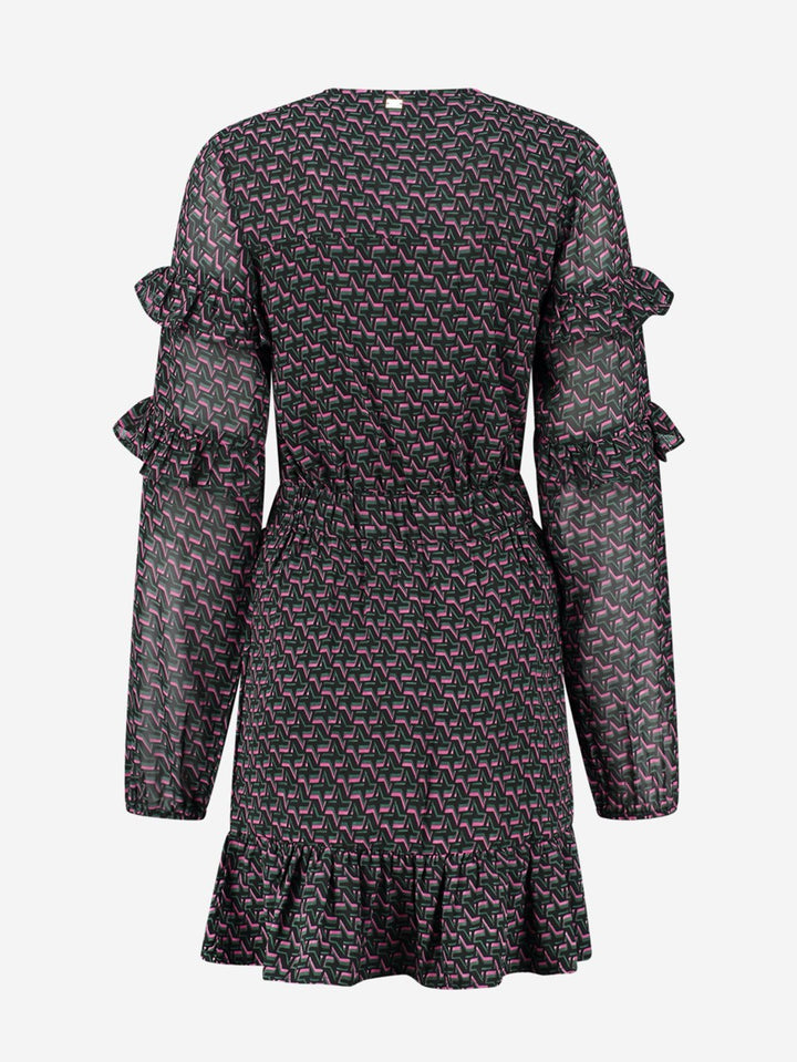 Nikkie N 5-282 2305 jurk kort dames - roze dessin