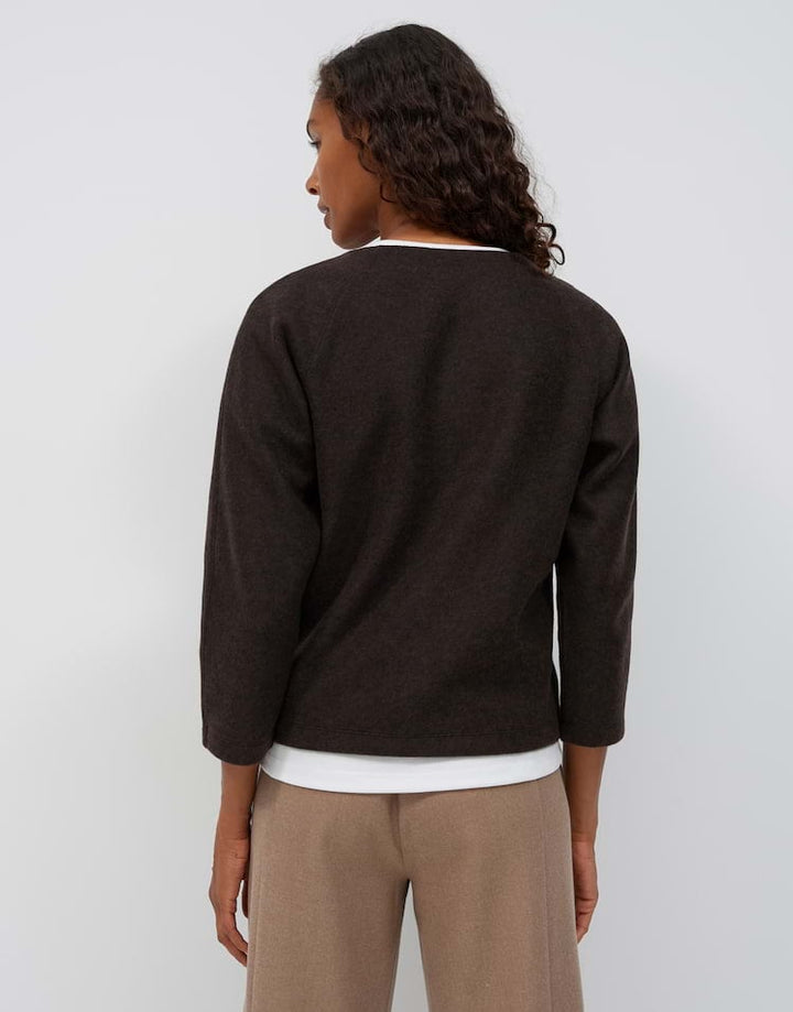 Opus Gusera 10623414517 sweater dames groen - Bruin