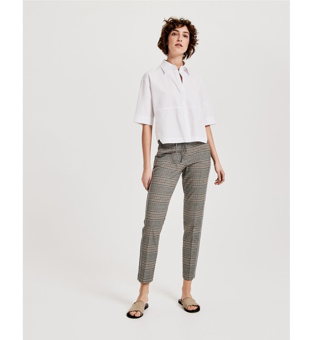 Geisha dames lange broek zand dessin