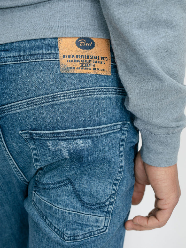 Petrol men M-1030-DNM002 Seaham jeans skinny fit blue denim - 36