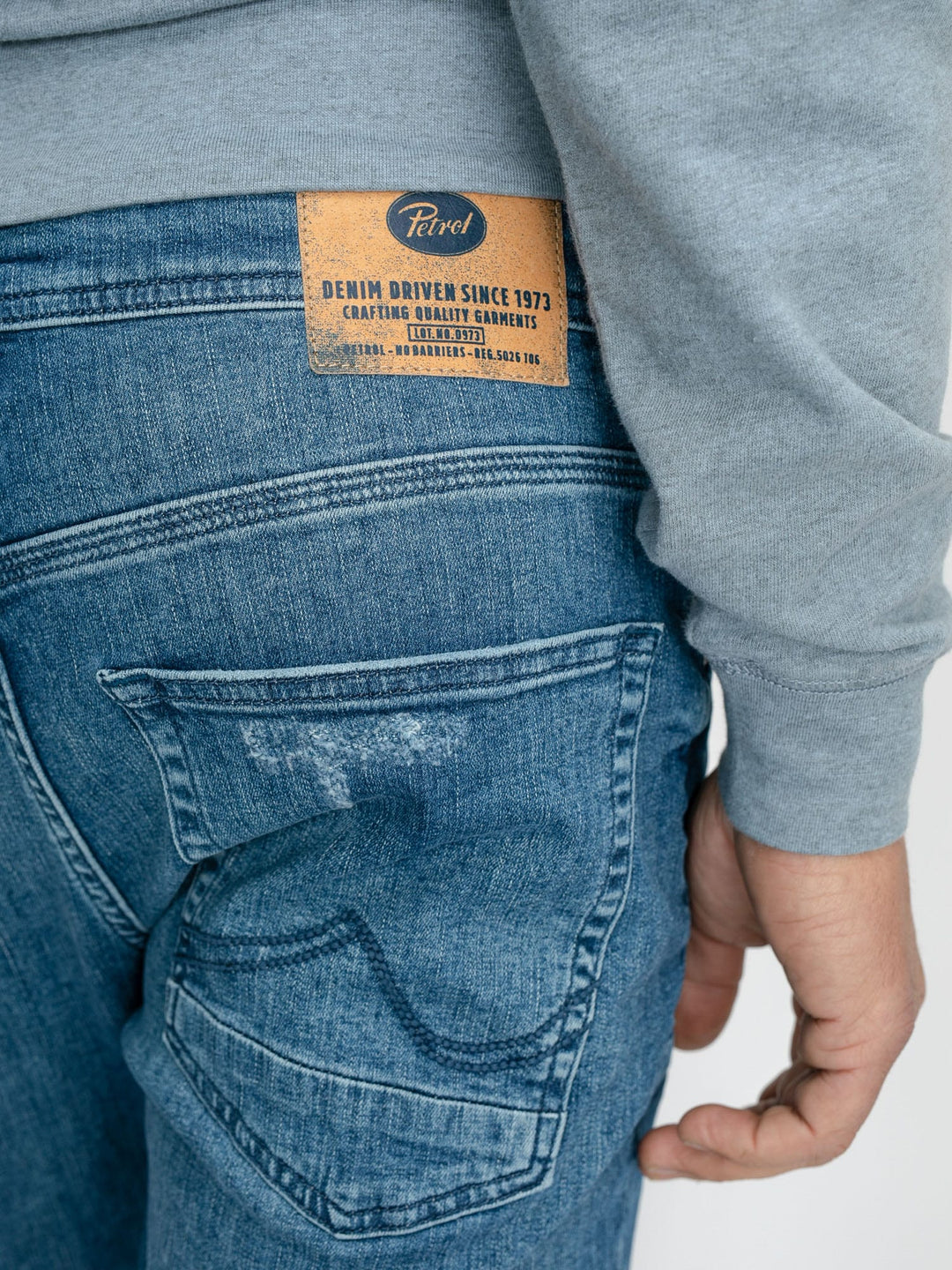 Petrol men M-1030-DNM002 Seaham jeans skinny fit heren - Blue Denim - 34