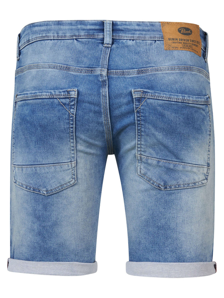 Petrol men M-1030-sho001 short denim heren – blauw - Blue Denim