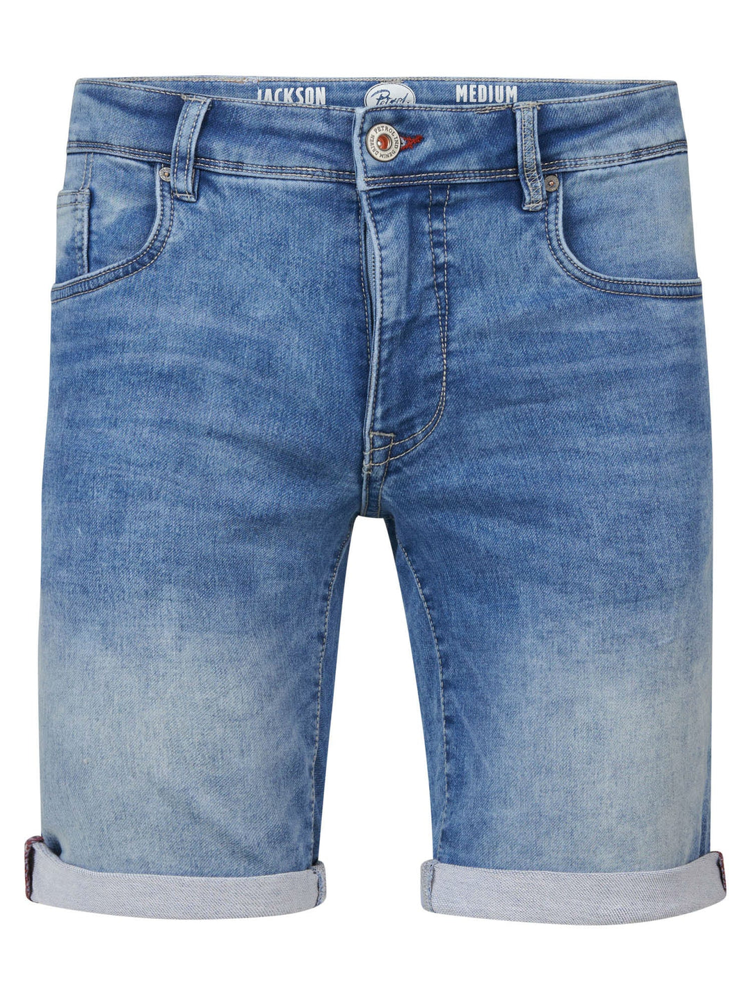 Petrol men M-1030-sho001 short denim heren – blauw - Blue Denim