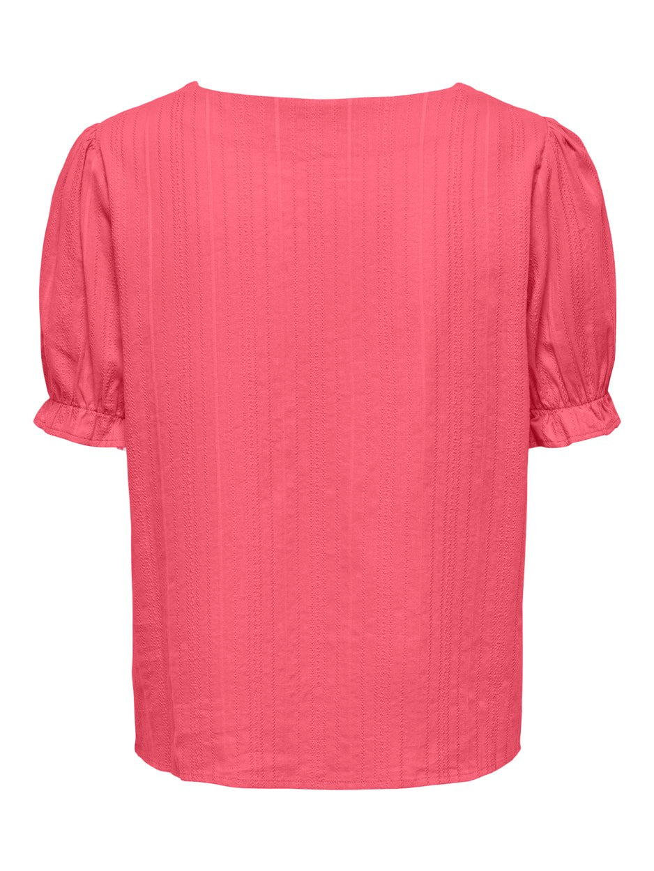Only 15353157 Erika top koraal rood – dames