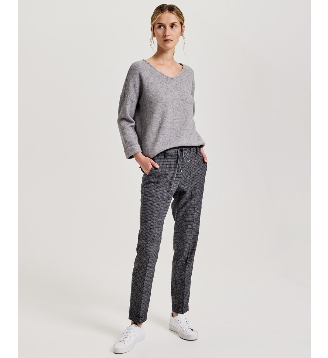 Red Button 4808 Jani lange broek dames – blauw dessin