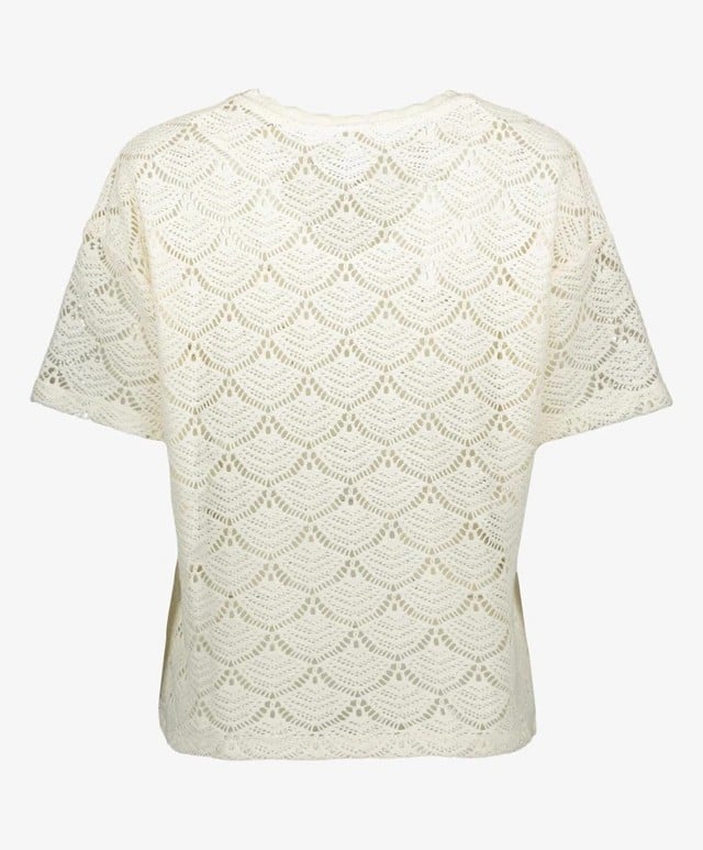 Vila 14115039 Bambena top ecru – dames
