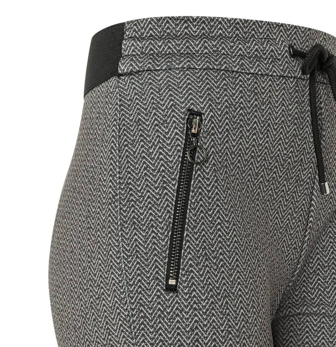 MAC women 2710 lange broek dames - grijs dessin