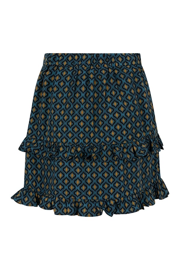 Lofty Manner Skirt Silvana - korte rok dames - Blauw Dessin