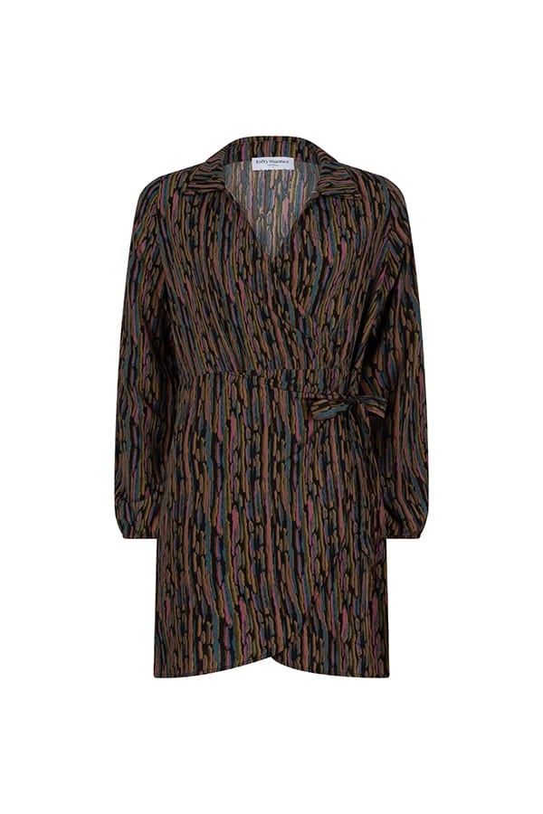 Lofty Manner Dress Sara - korte jurk dames - Grijs Dessin