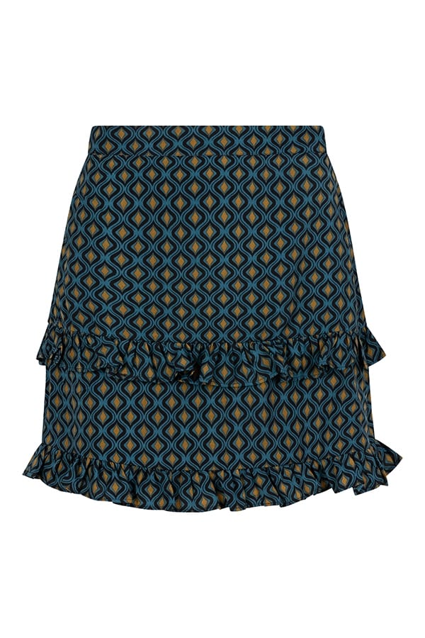 Lofty Manner Skirt Silvana - korte rok dames - Blauw Dessin