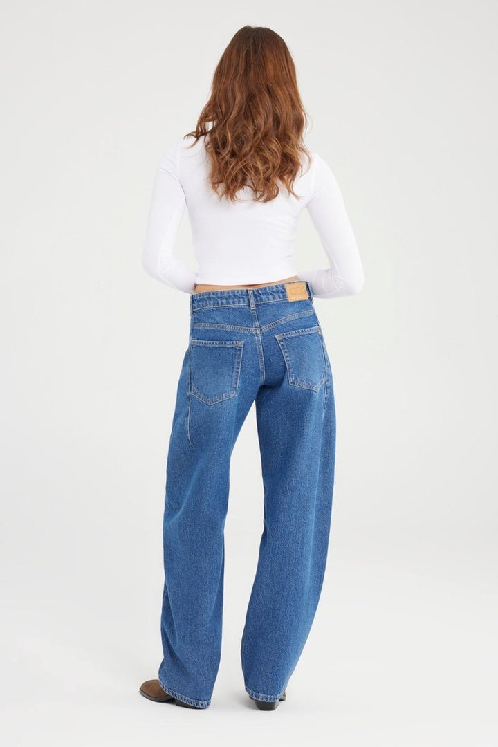 COJ Clara jeans loose fit dames – blue denim - L32