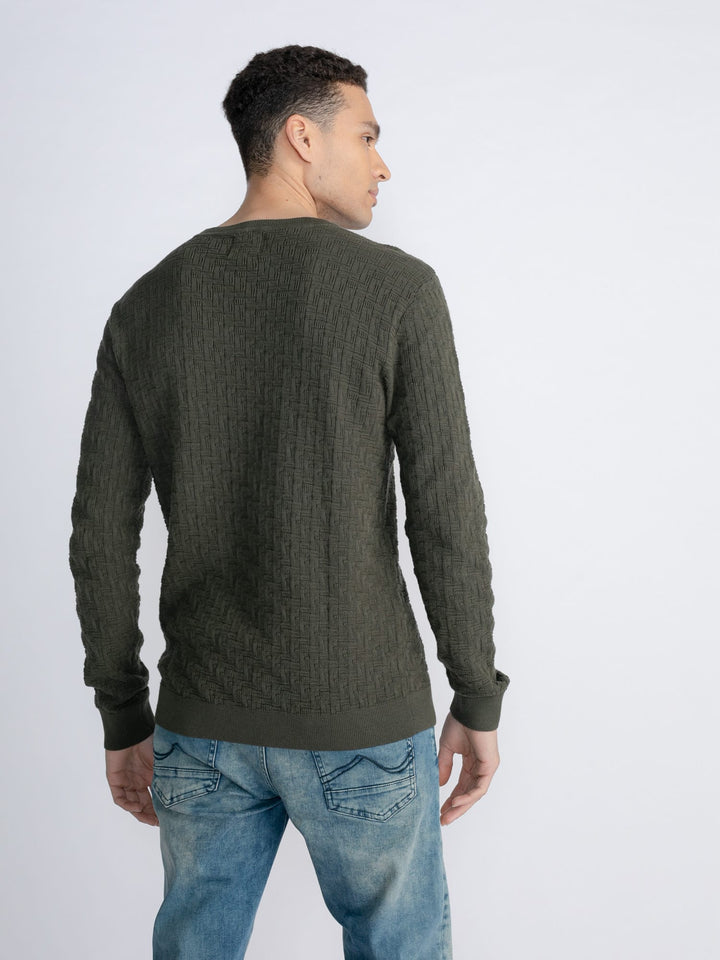 Petrol men M-3030-KWR232 trui heren – army