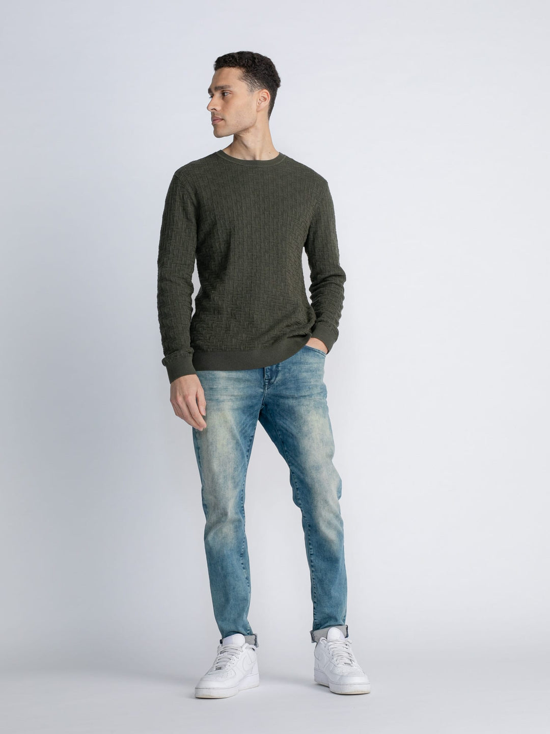 Petrol men M-3030-KWR232 trui heren – army
