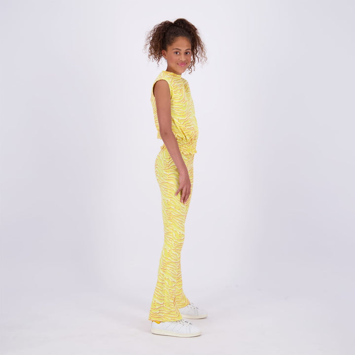 Raizzed Nova lange broek geel dessin – meisjes
