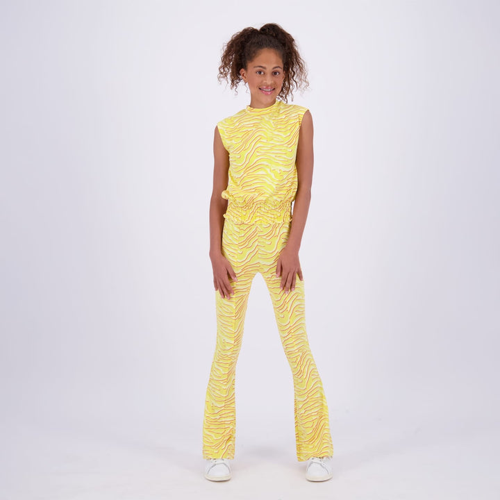 Raizzed R123KGN40005 lange broek meisjes geel dessin