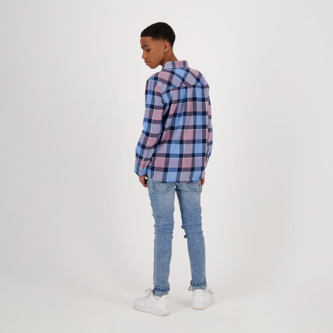 Raizzed Bohden blouse l/m jongens blauw dessin