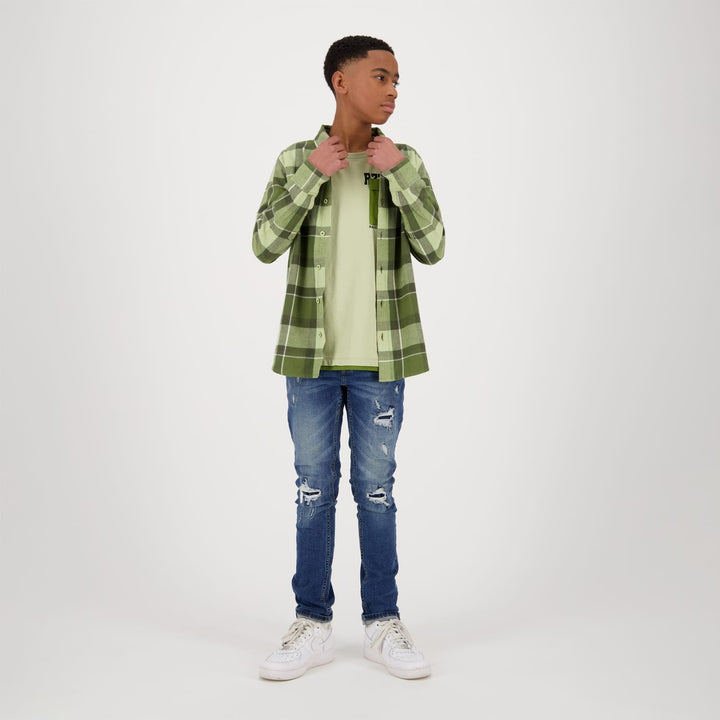 Raizzed blouse l/m jongens groen dessin – R223KBN20002