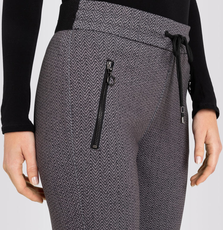 MAC women 2710 lange broek dames - grijs dessin