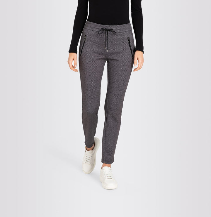 MAC women 2710 lange broek dames - grijs dessin