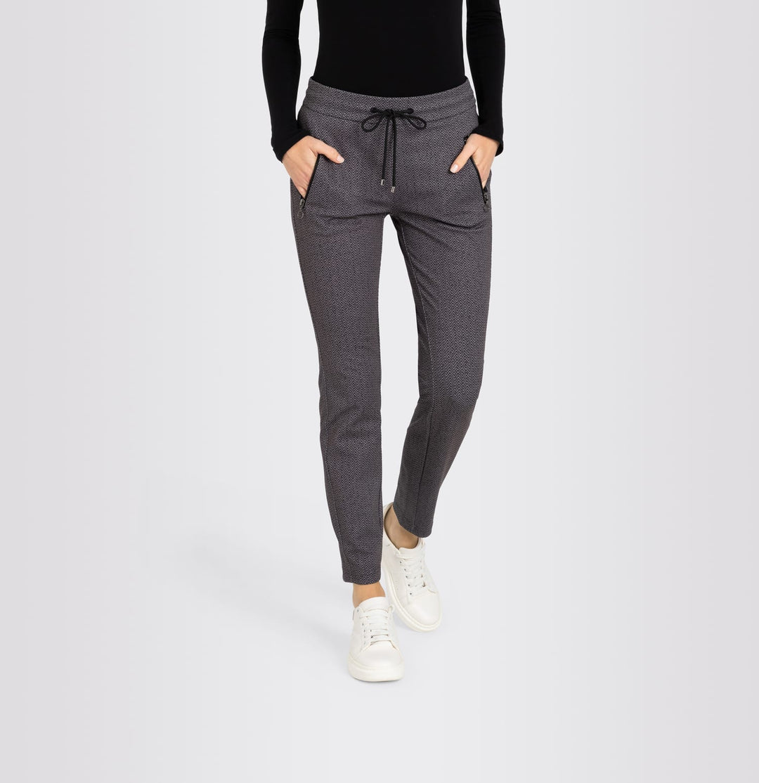 MAC women 2710 lange broek dames - grijs dessin