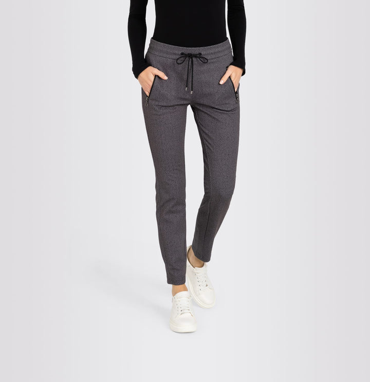 MAC women 2710 lange broek dames - grijs dessin