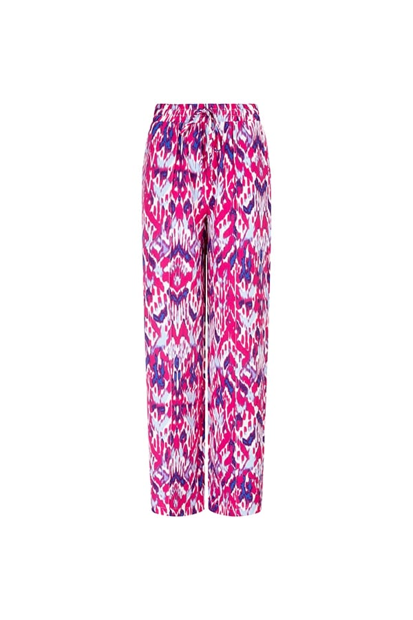 Lofty Manner Trouser Maggie - lange broek dames roze dessin