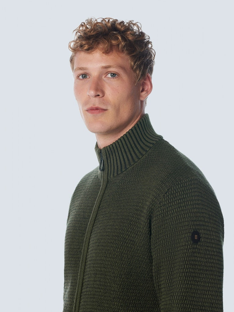 No excess 21230964 vest gebreid heren donkergroen