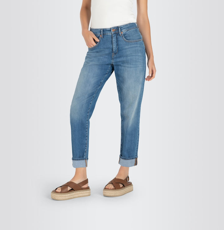 MAC jeans slim fit dames blauw denim - Blue Denim - L28