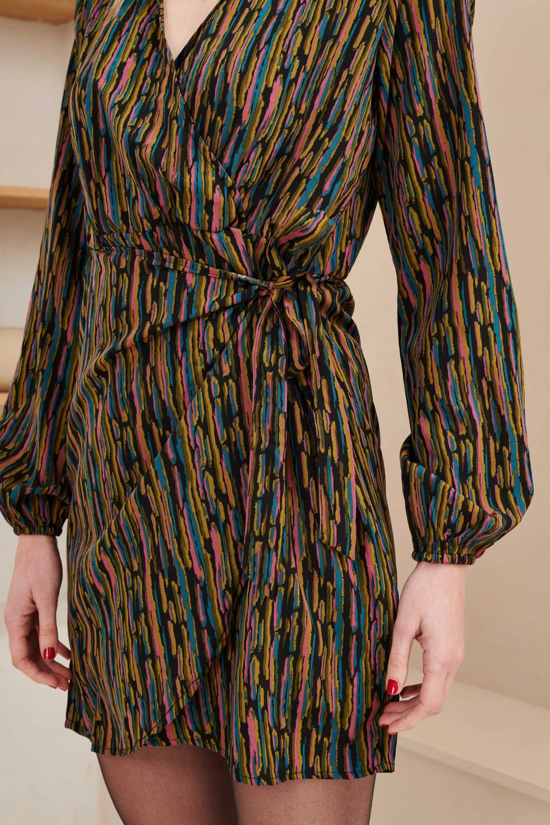 Lofty Manner Dress Sara - korte jurk dames - Grijs Dessin