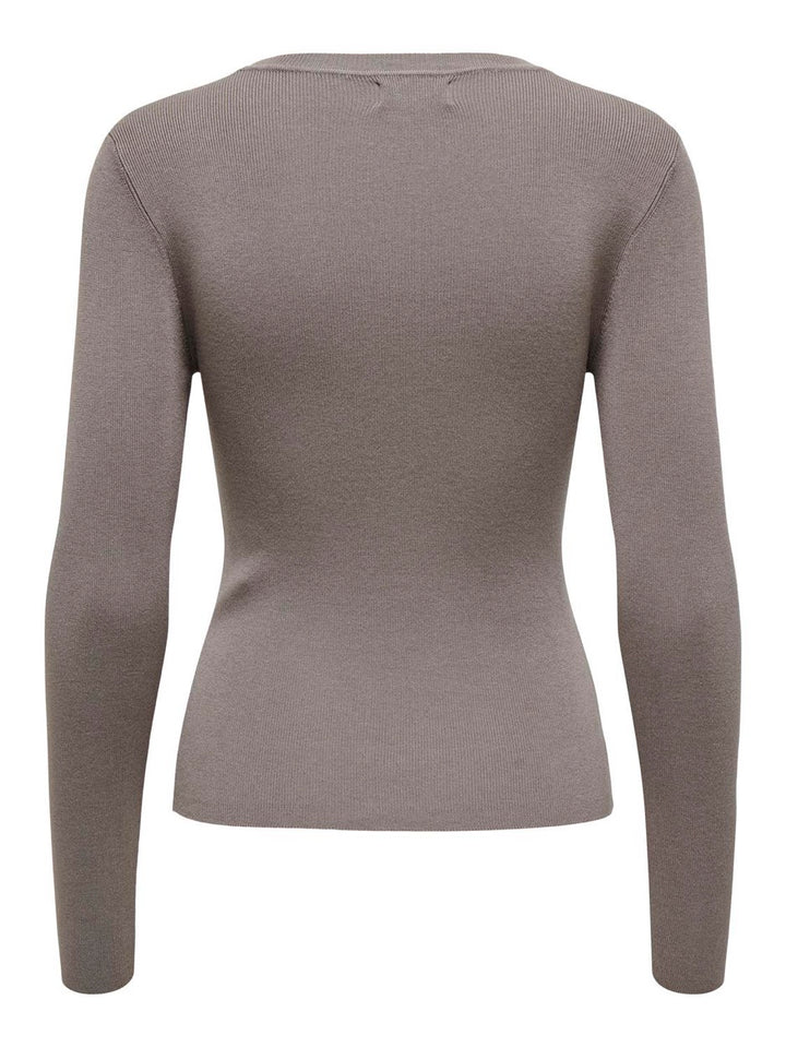 Jacqueline de Yong Cirkeline T-shirt l/m dames – grijs