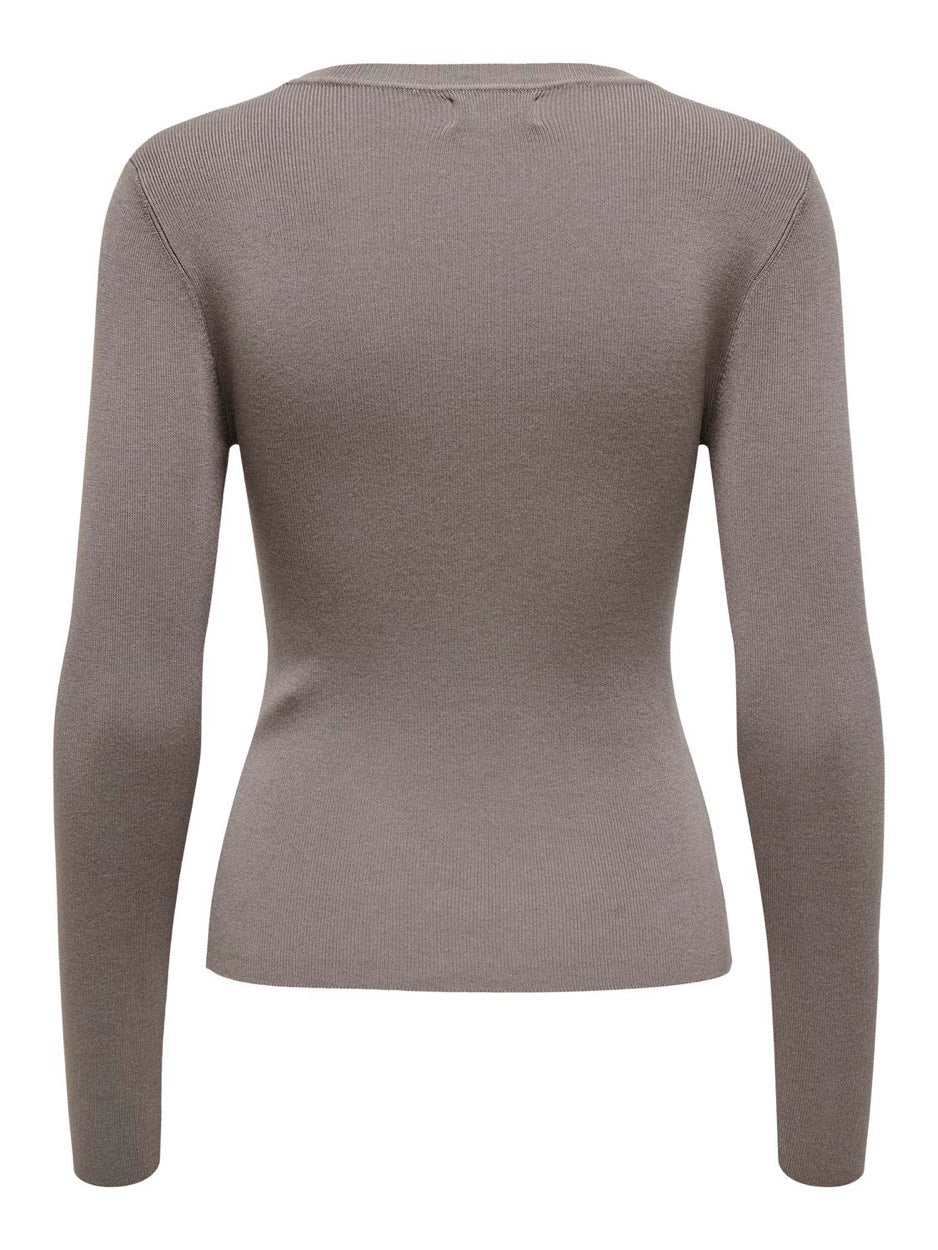 jacqueline de yong 15307859 Cirkeline t-shirt l/m grijs