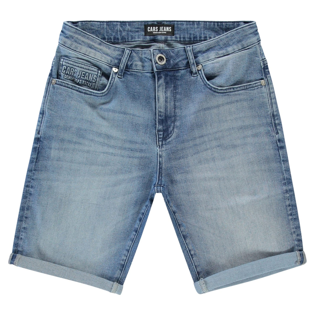Cars men Falcon short denim heren – blauw - Blue Denim