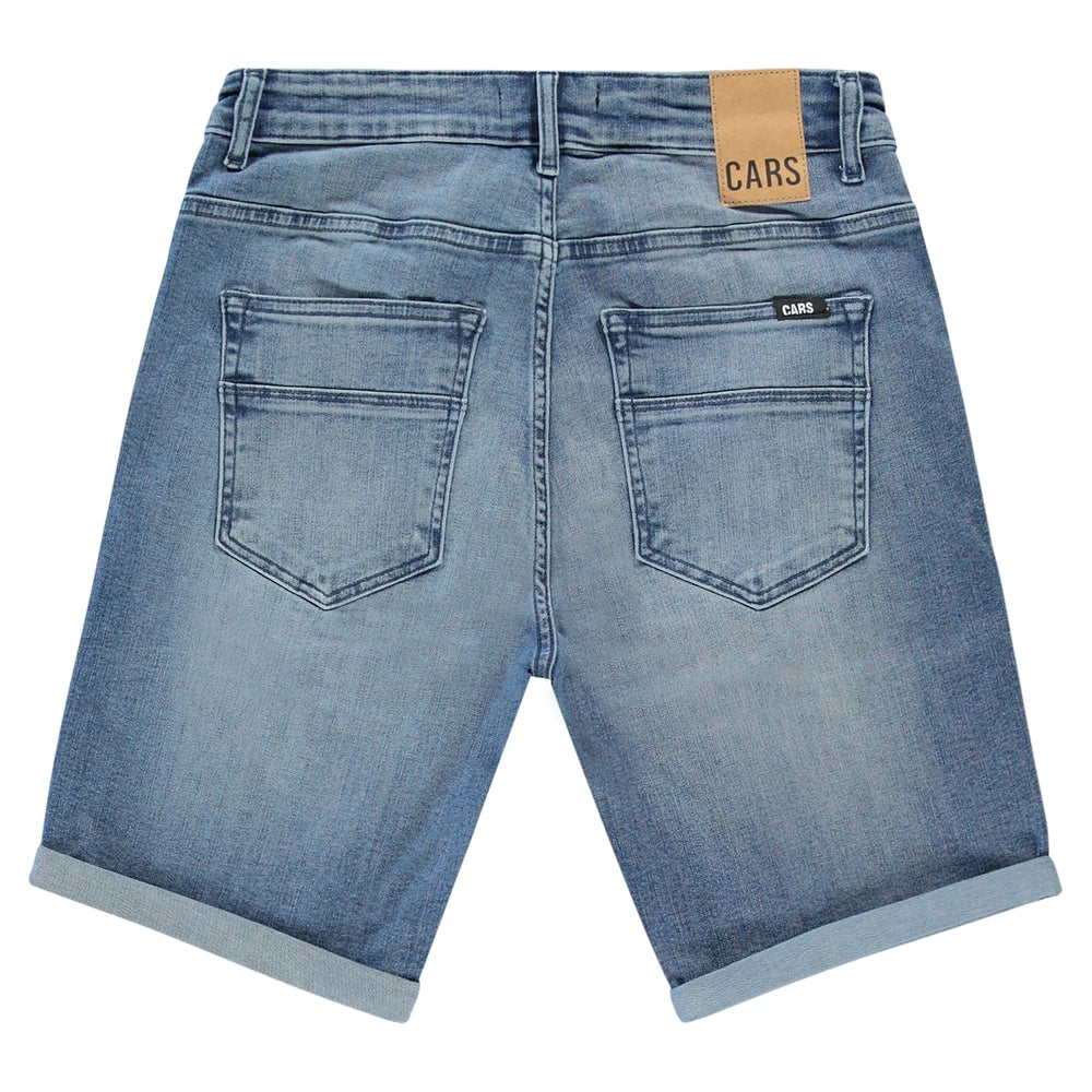 Cars men Falcon short denim heren – blauw - Blue Denim
