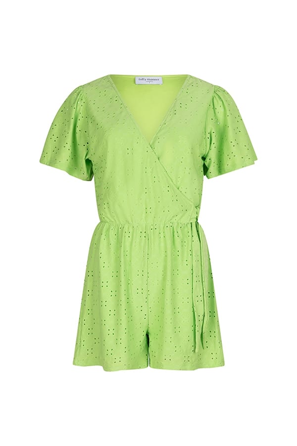 Lofty Manner PF24.1 Playsuit Zendaya – dames jumpsuit - Lime