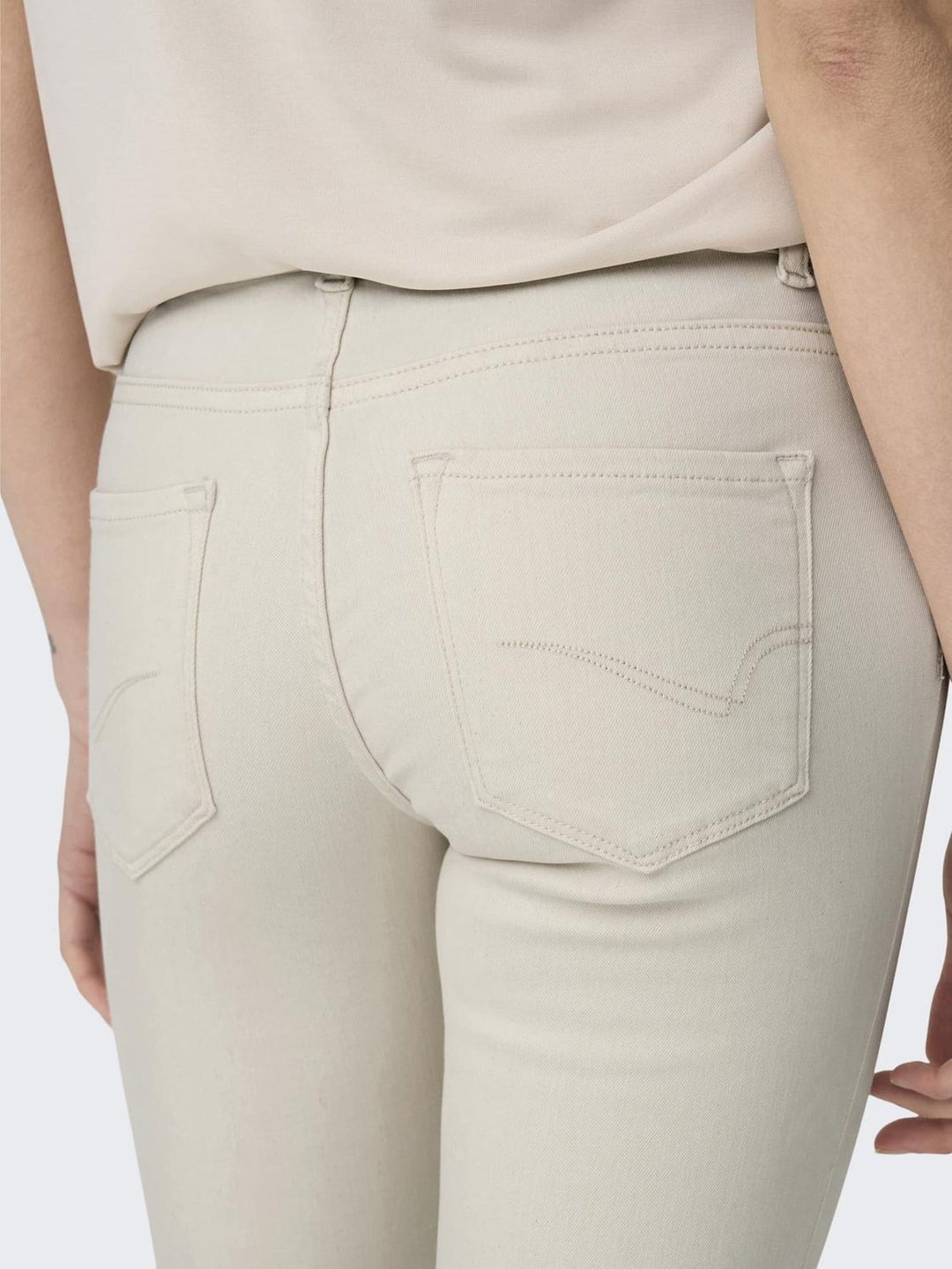 Only Alicia jeans ecru – dames regular-straight fit - L32