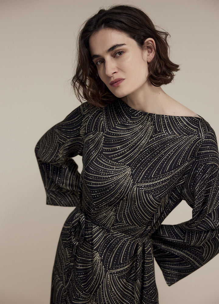 Summum jurk midi dames zwart dessin