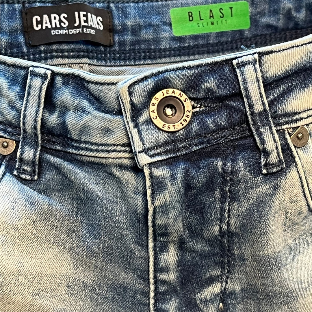Cars men jeans skinny fit blauw denim – heren - Blue Denim - L36
