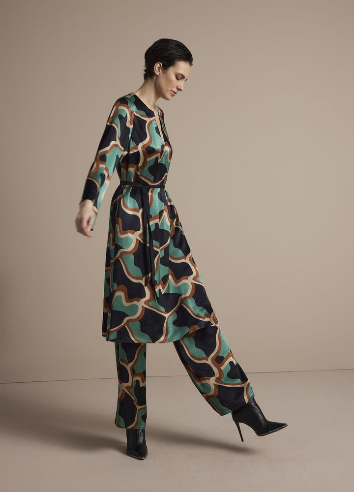 Summum jurk midi dames zwart dessin