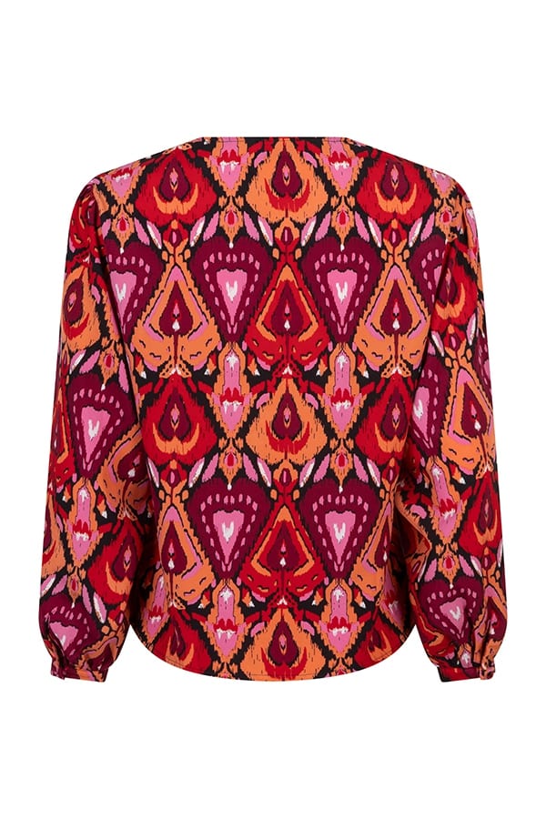 Lofty Manner Blouse Livie – dames blouse rood dessin