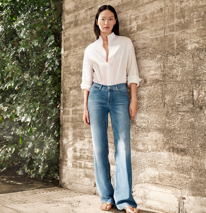 MAC Dream wide jeans loose fit dames – blue denim - L34