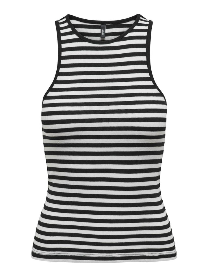 Only ONLANY LIFE S/L TOP JRS zwart dessin – dames