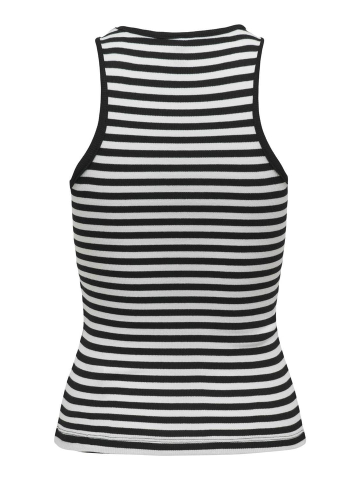 Only ONLANY LIFE S/L TOP JRS zwart dessin – dames