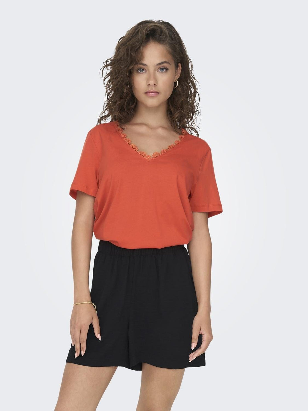 Only Duffy T-shirt oranje – dames
