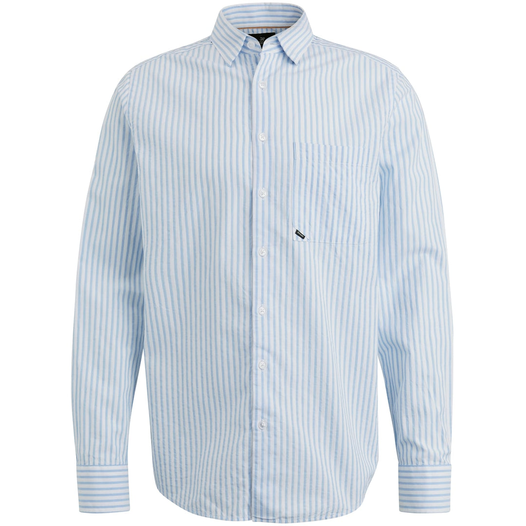 Vanguard overhemd l/m blauw dessin – heren