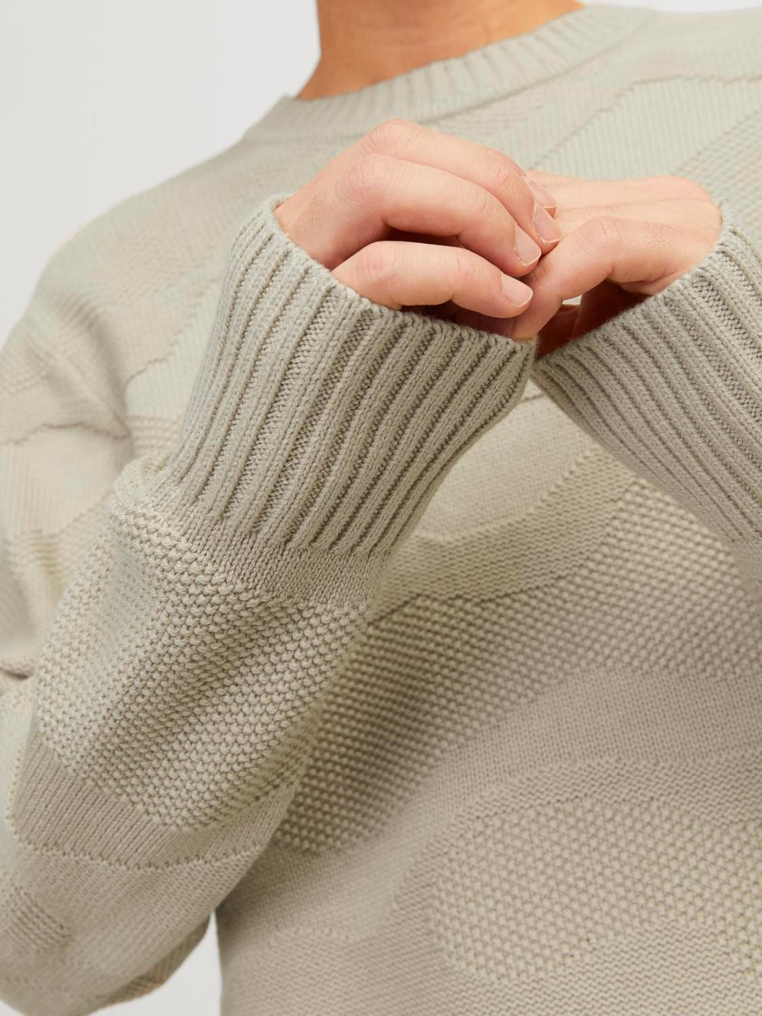 Jack & Jones JPRBLUJOSH KNIT CREW NECK trui – heren - Zand