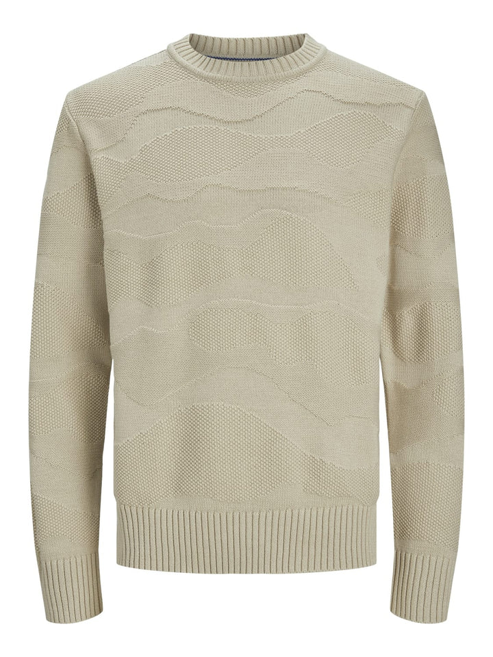 Jack & Jones JPRBLUJOSH KNIT CREW NECK trui – heren - Zand