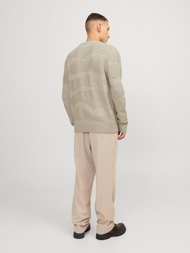 Jack & Jones JPRBLUJOSH KNIT CREW NECK trui – heren - Zand