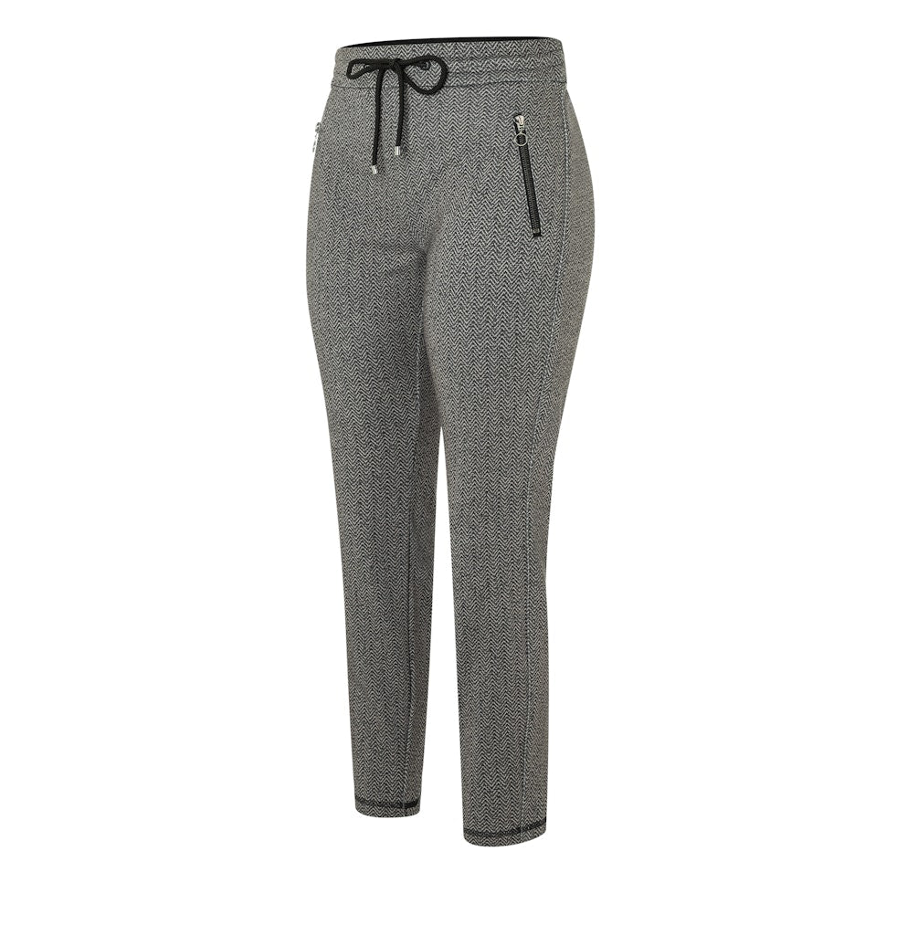 MAC women 2710 lange broek dames - grijs dessin